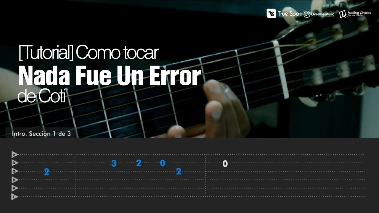 Como tocar Nada fue un error de Coti en Guitarra - Feeling Chords [Tutorial]