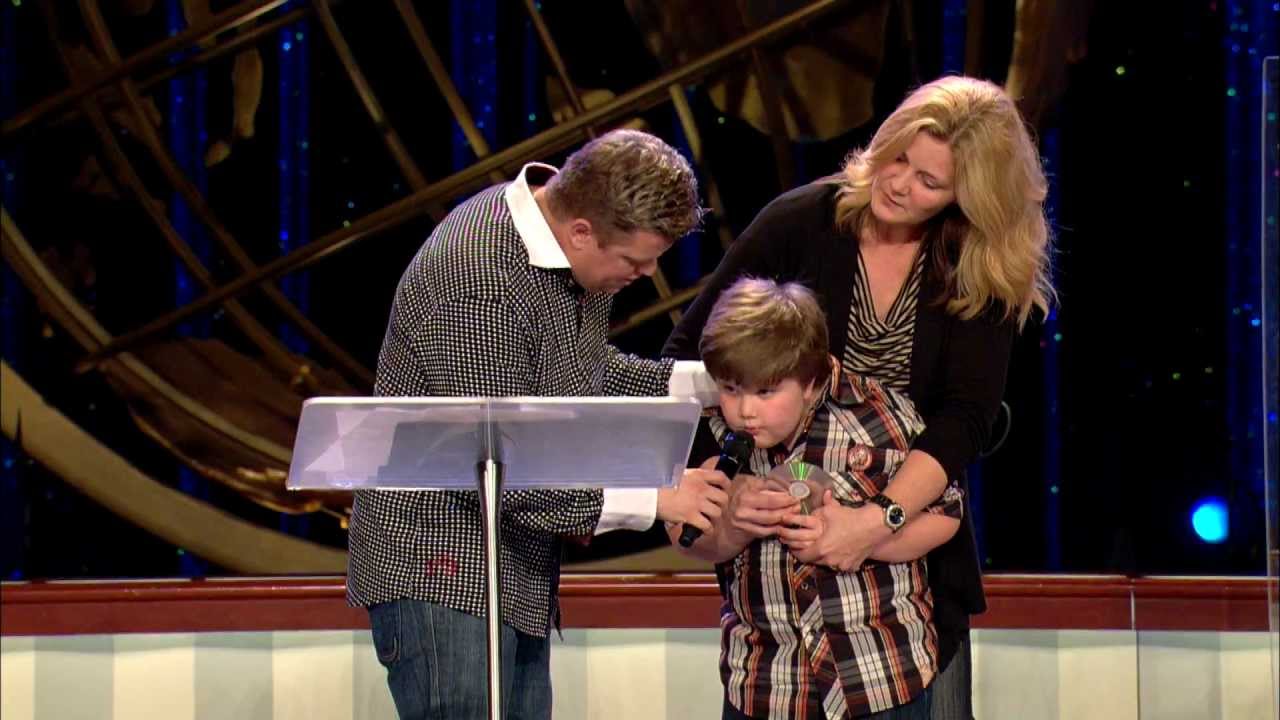 Connor Johnson Quotes Healing Scriptures at Lakewood Church