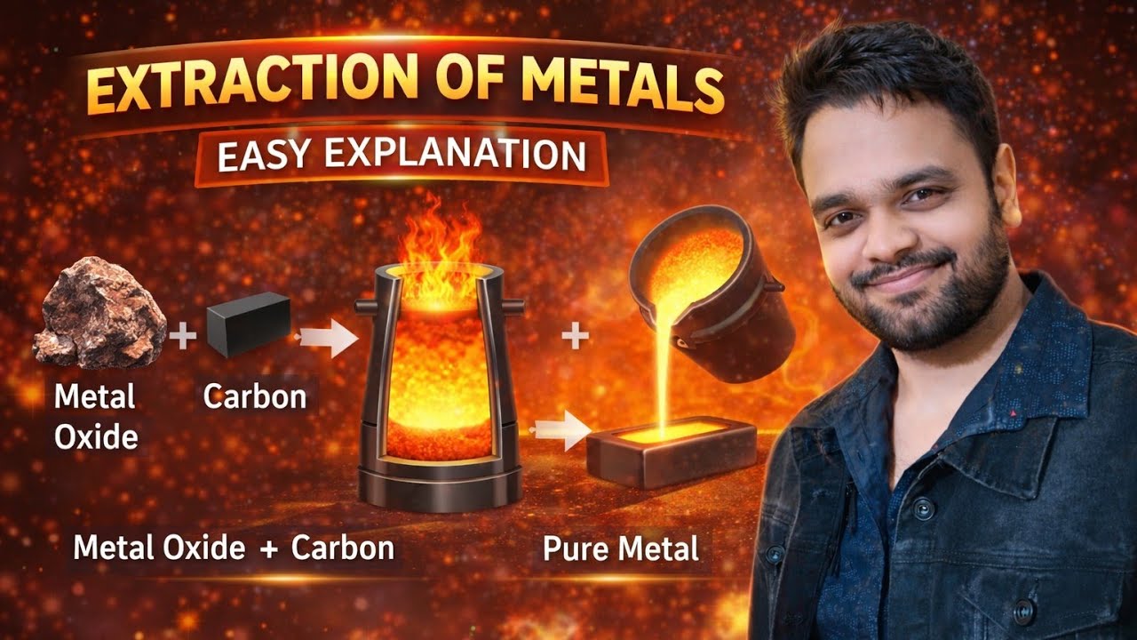 Class-10 Detail of Extraction of metals in one shot easy explaination#shorts #trending