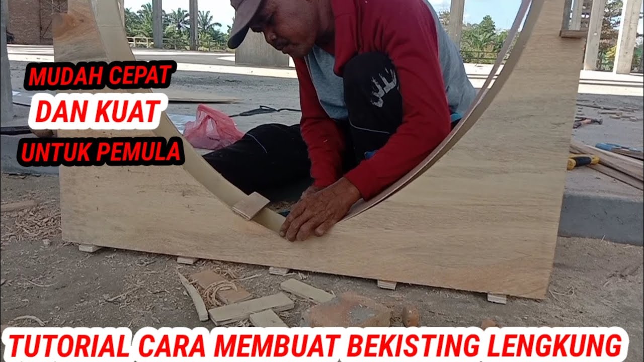 Cara membuat bekisting lengkung cor!! mudah cepat dan kuat