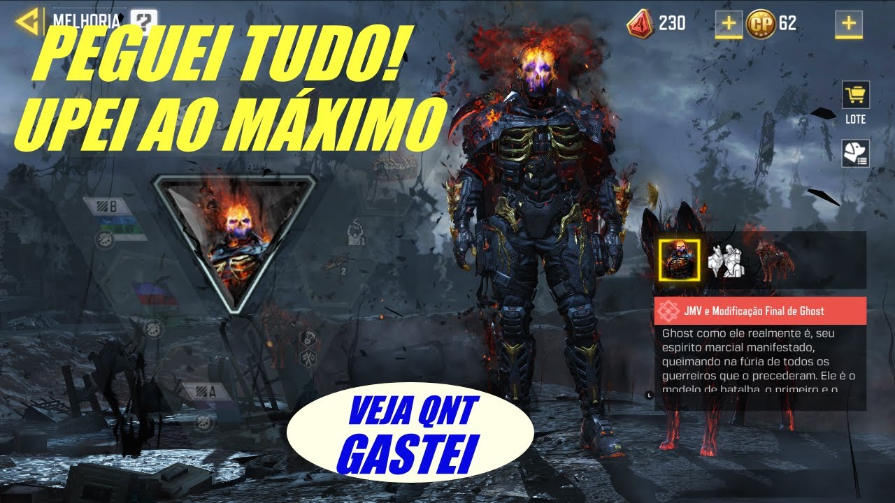 ZERANDO ROLETA GHOST MÍTICO + UPANDO AO MÁXIMO, QUANTO GASTEI? #codm #callofduty #codmobile