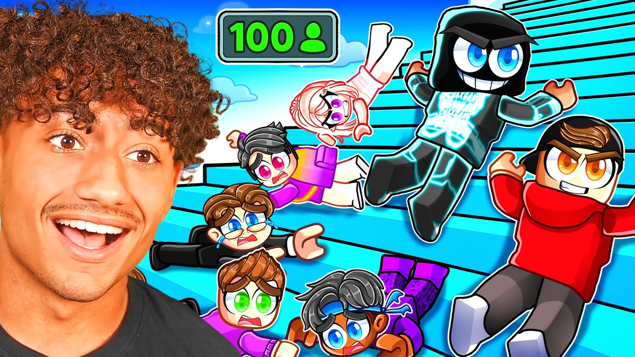 ROBLOX 100 PLAYER SLIPPERY STAIRS!