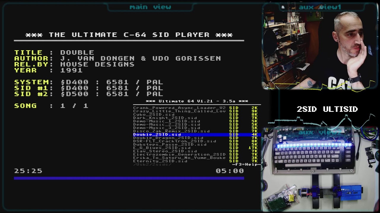 C64 - Music - Playing 2SIDs on the Ultimate64 using the Ultisids