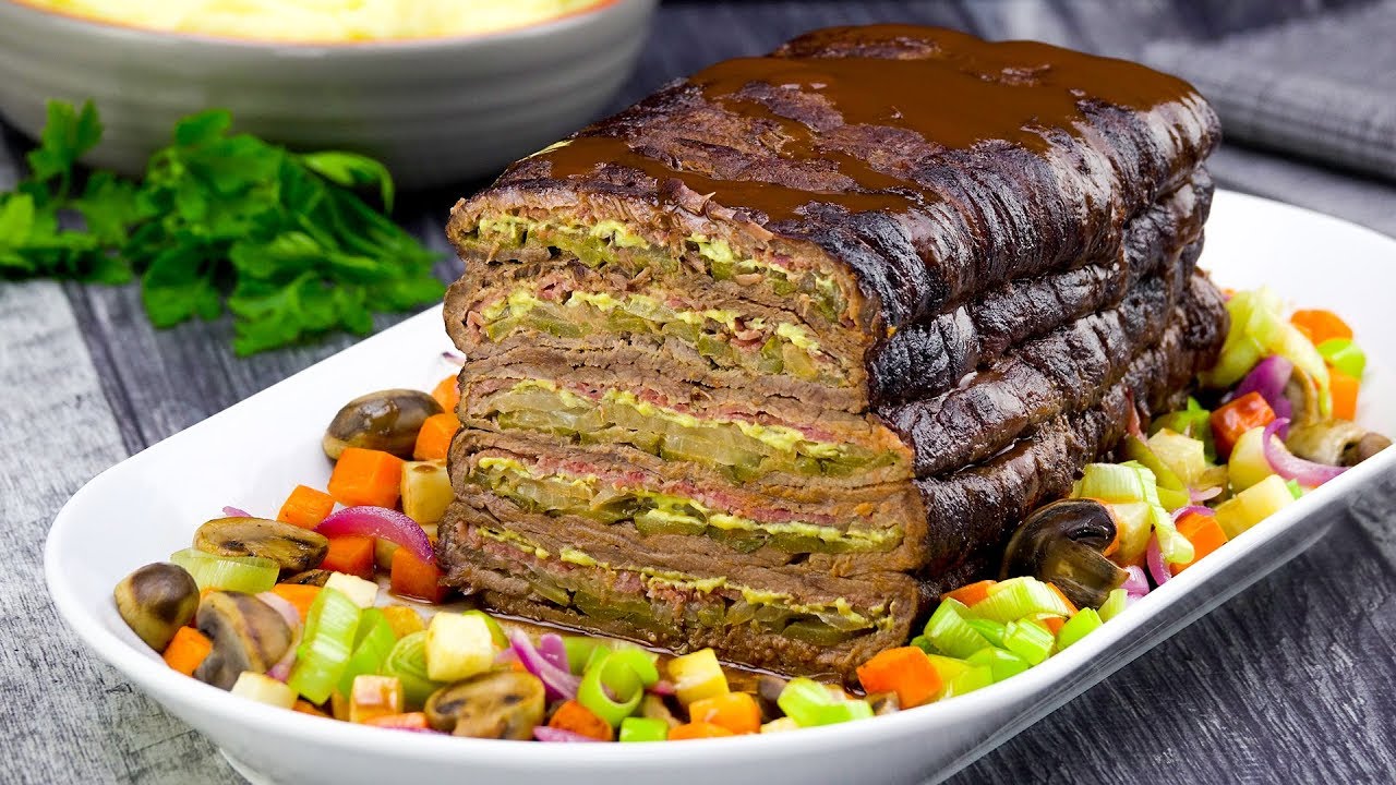 Rouladen Schichtbraten Rezept zum Mittag bringt herzhafte Hausmannskost auf den Tisch