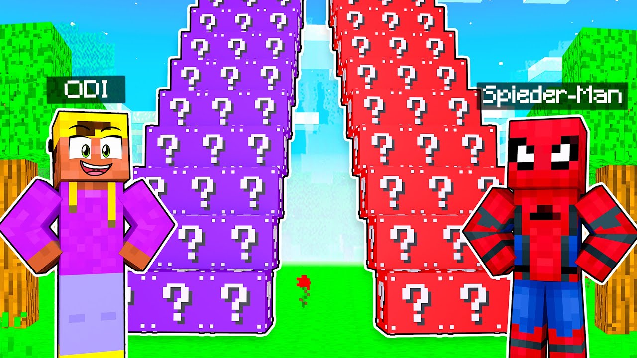 SPIDERMAN vs. LUCKY BLOCKS TREPPEN in Minecraft!