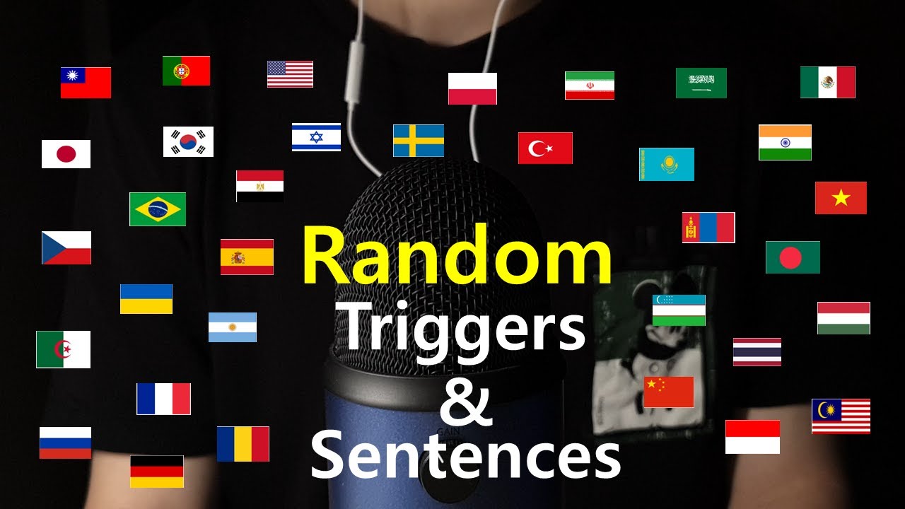 ASMR Whispering Random Triggers and Sentences In 26 Different languages 🌎