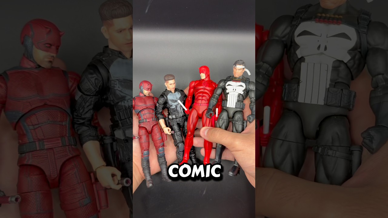 DAREDEVIL VS PUNISHER action figure comparison! #marvel #mafex #actionfigures #daredevil #punisher