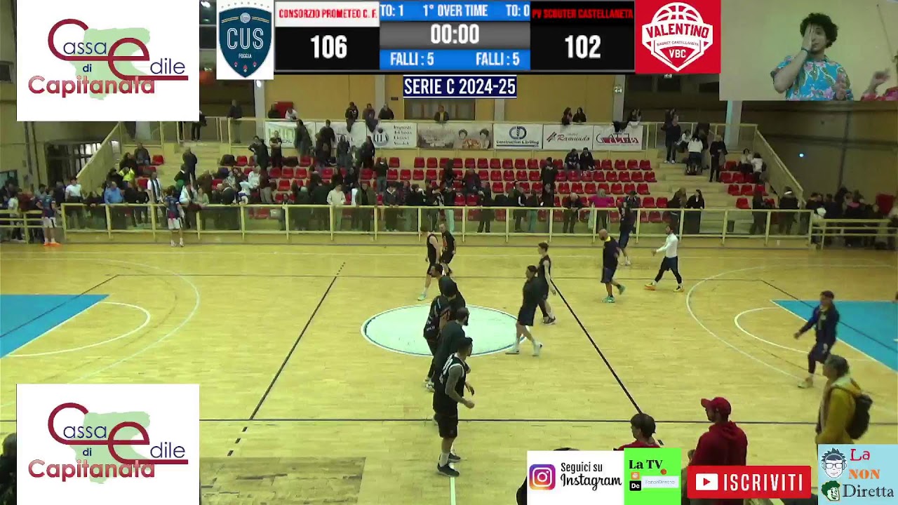 Consorzio Prometeo Cus Foggia vs Valentino Basket Castellaneta - 11^a GIORNATA RITORNO - SERIE C
