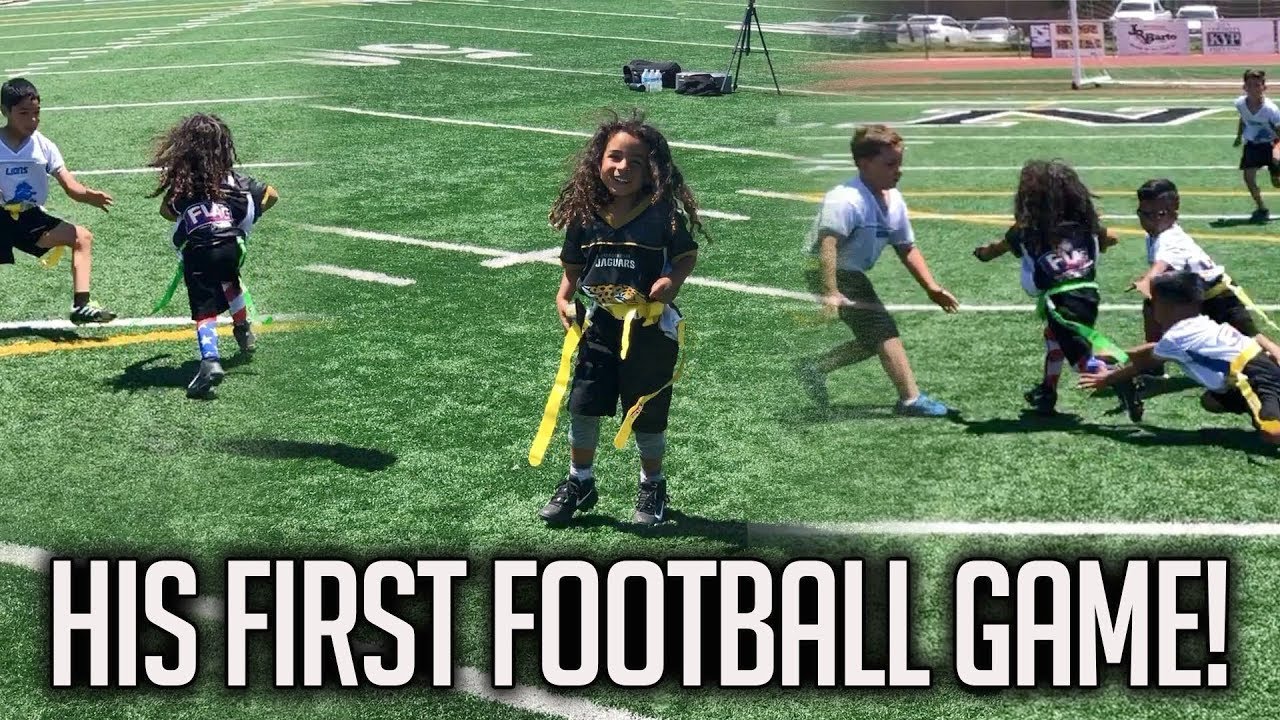 MY 3 YEAR OLDS FIRST FOOTBALL GAME! | YOUTH FLAG FOOTBALL GAME NFL PLAY 60