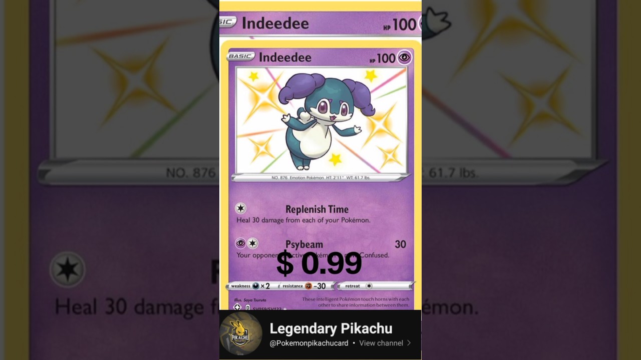 TOP RARE CARD INDEEDEE POKEMON #vstaruniverse #pokemon #tcgshorts #tcgpokemon #indeedee #pok&eacute;mon