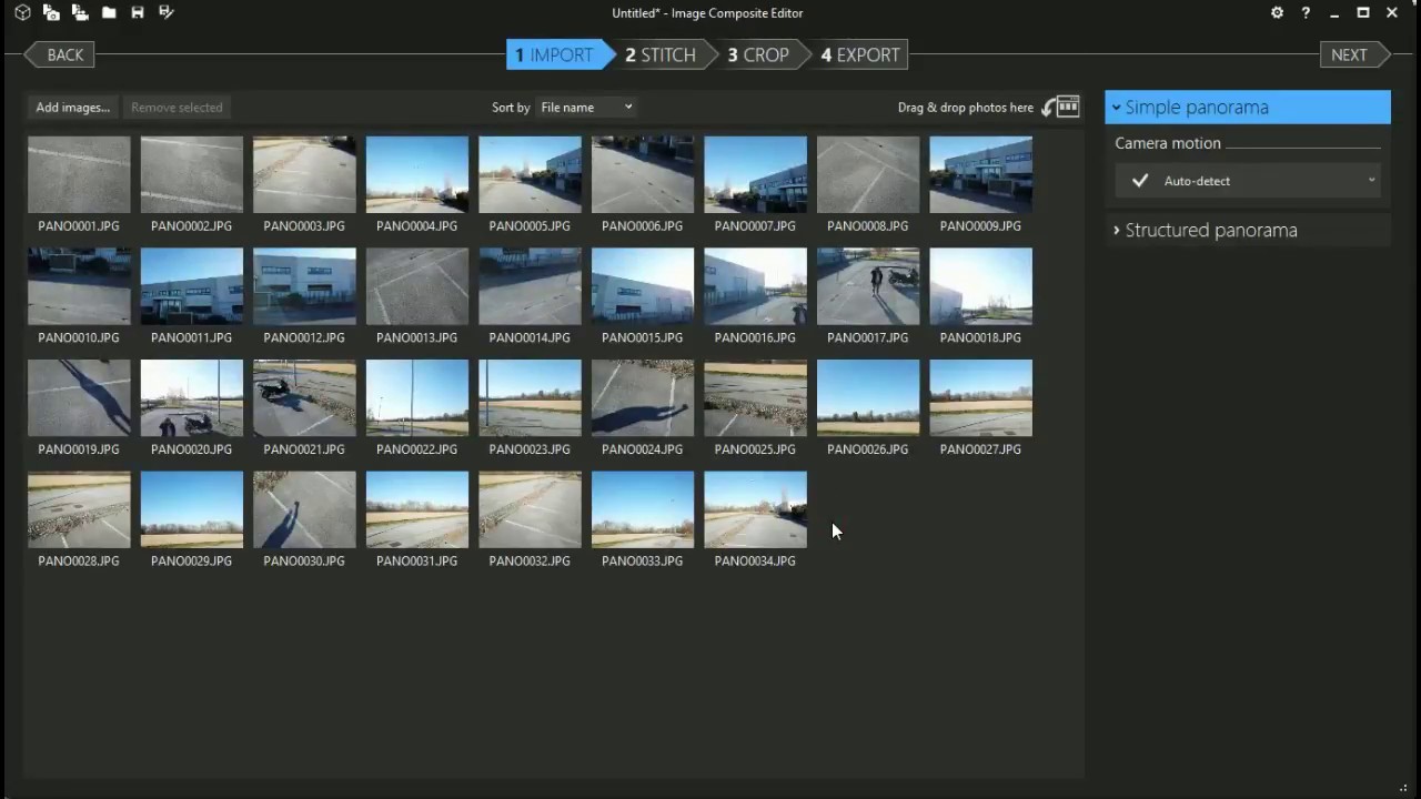 Microsoft Ice e DJI Mavic PRO Panoramic Mode Foto Stich  Pano Sphere Vert Horiz 180