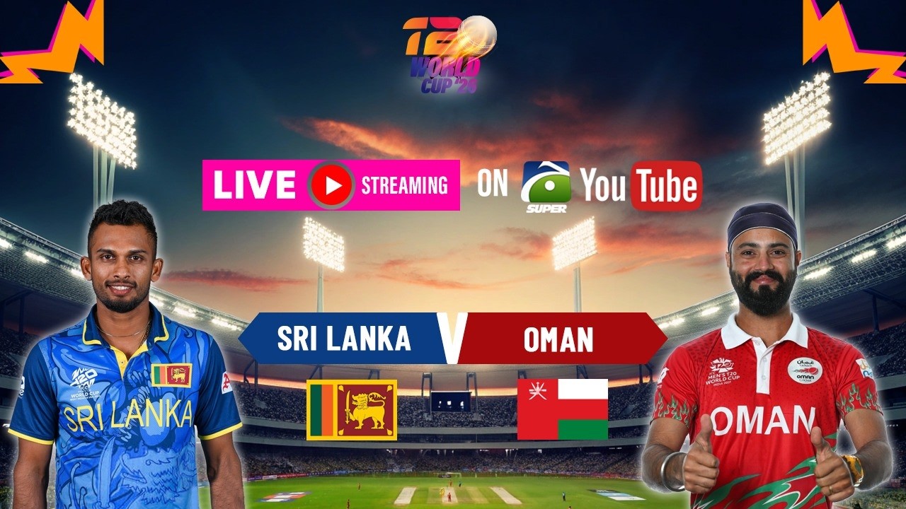 🔴Live - 𝗧𝟮𝟬 𝗪𝗼𝗿𝗹𝗱 𝗖𝘂𝗽 𝟮𝟬𝟮𝟲: Sri Lanka vs Oman live score & Matchh Updates | Geo Super