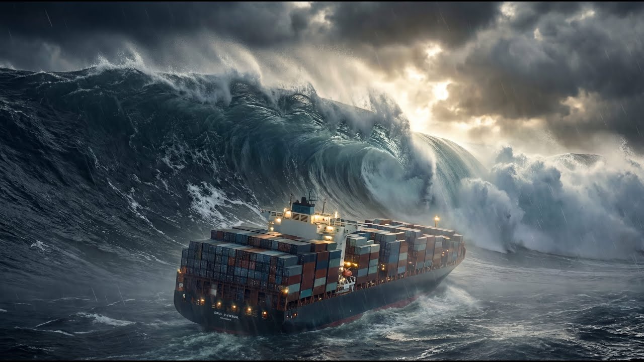 Rogue Wave Swallows Modern Container Ship | Catastrophic Scale