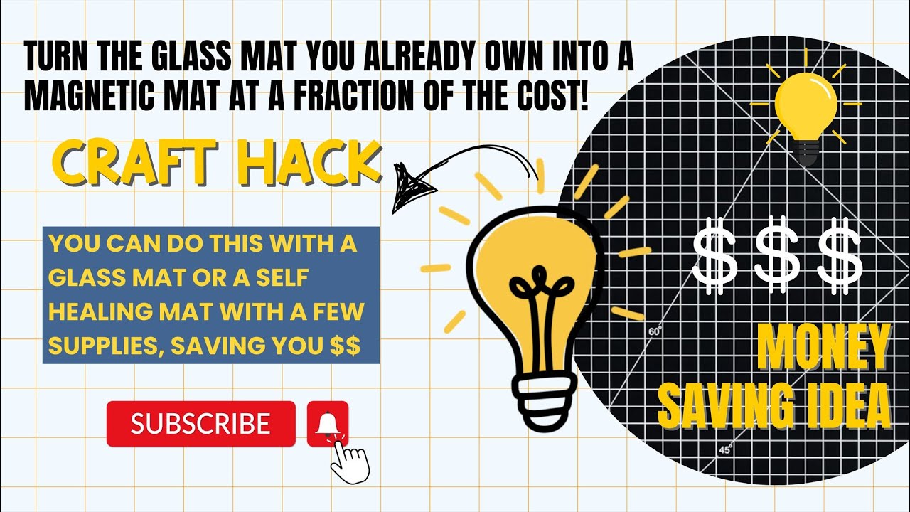 CRAFT HACK MAKE YOUR OWN MAGNETIC CRAFT MAT💡at a FRACTION OF THE COST!💰GLASS OR SELF-HEALING MAT!!