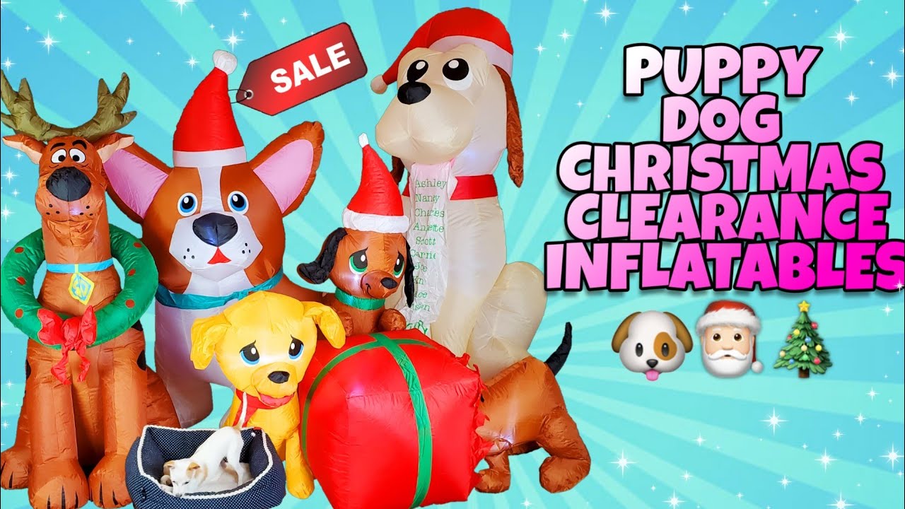 You Wont Believe How Many Dog Inflatables We Found! Christmas CLEARANCE Inflatable Puppy Dogs 2019