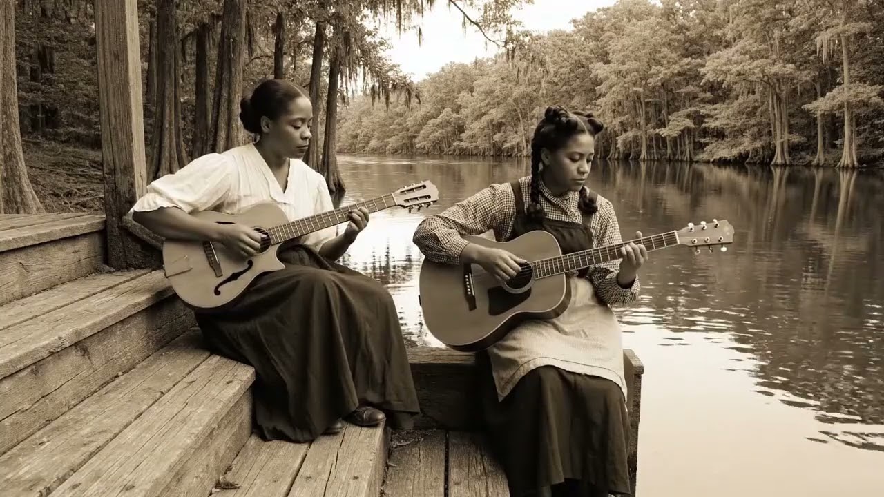 Strings Reflected on Quiet Water Gentle Acoustic Blues