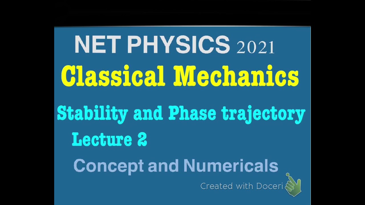 Phase Curve | phase trajectory | classical Mechanics | NET Physics | GATE |JEST | stable and unstabl