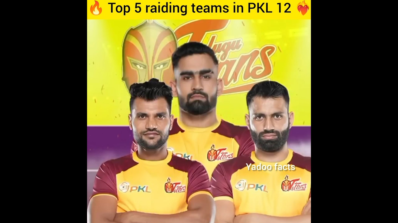 Top 5 raiding teams in PKL 12 ❤️‍🔥🔥
