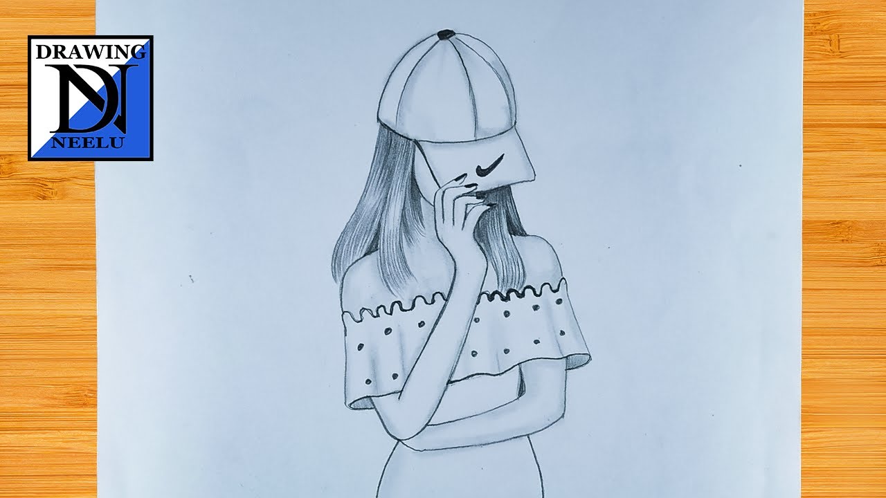 How to draw a girl || Hidden face drawing || easy drawing for girls || drawing for girls