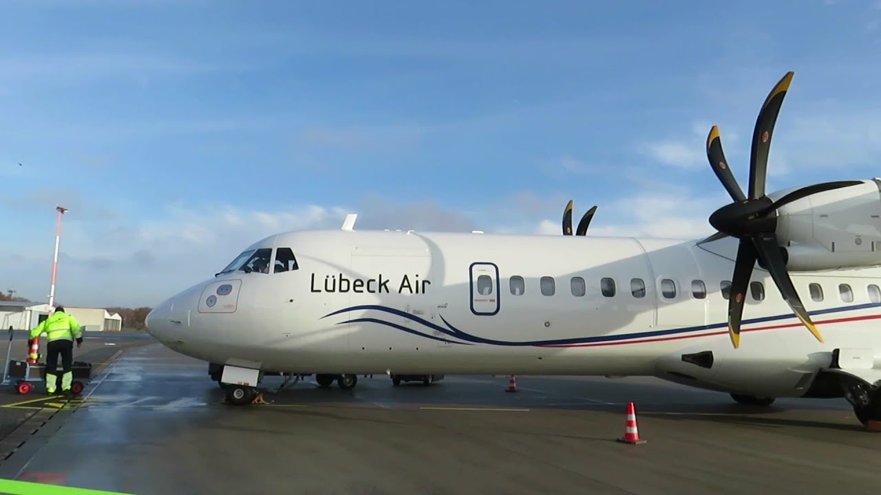 TRIP REPORT | Lübeck Air | ATR 72-500 | Lübeck  -  Stuttgart | Germany's Best Airline?