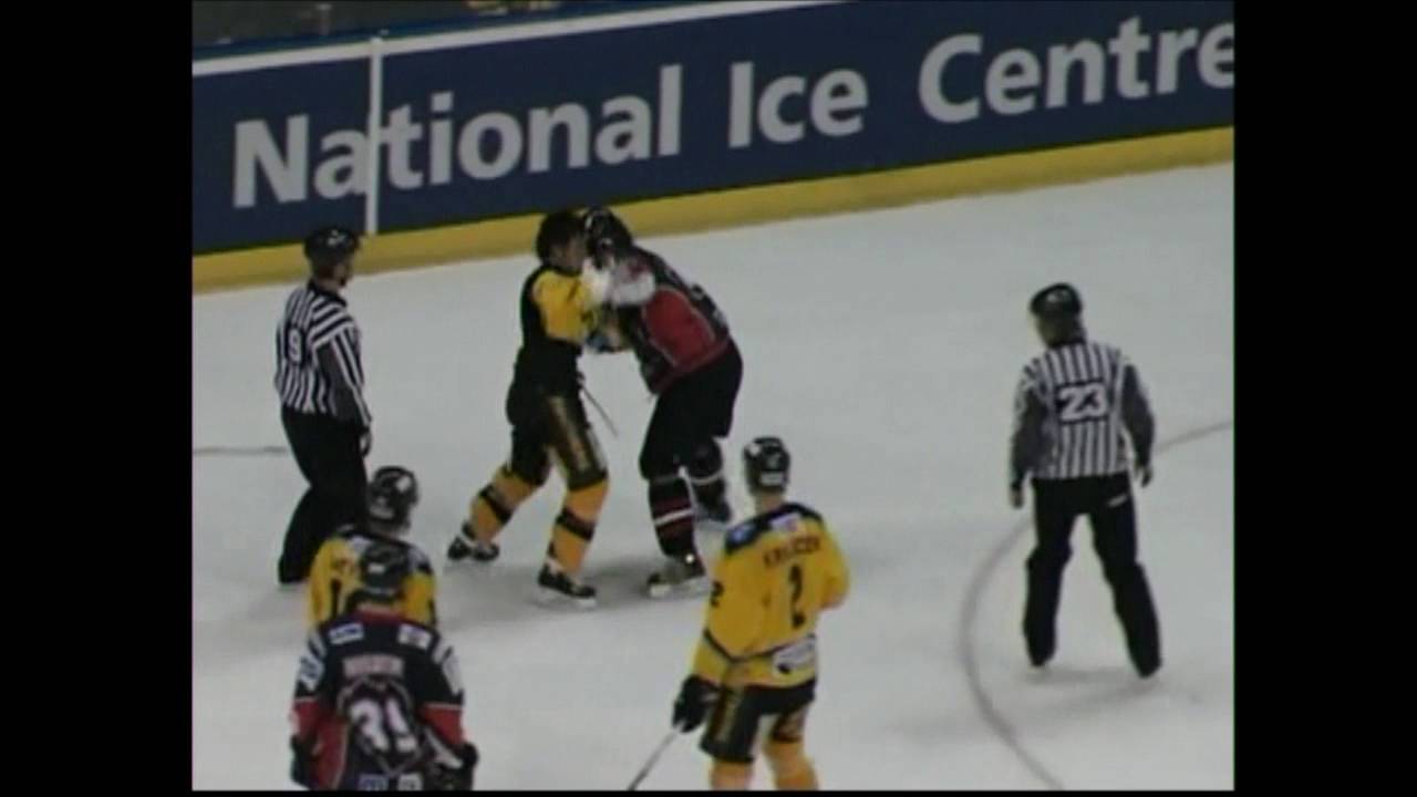 Nottingham Panthers vs Manchester Phoenix EIHL fights 6-1-07