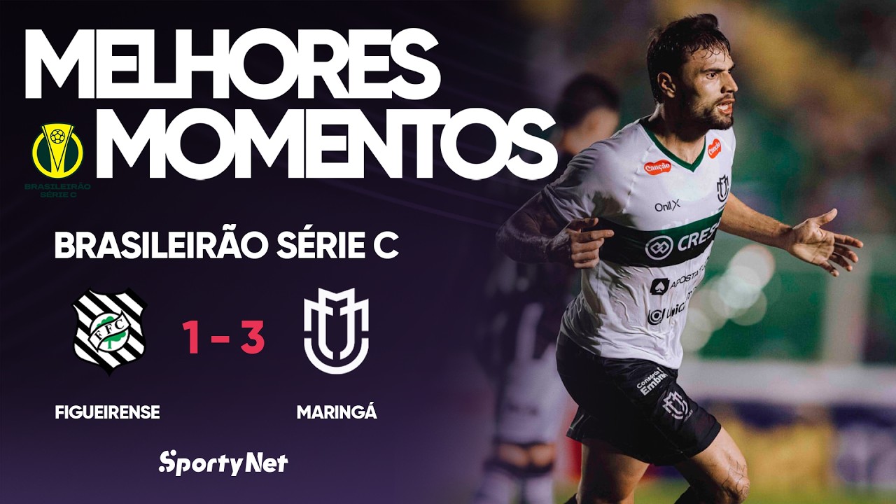 DOG&Atilde;O EMBALOU DE VEZ - Figueirense 1x3 Maring&aacute; - Melhores Momentos - S&eacute;rie C