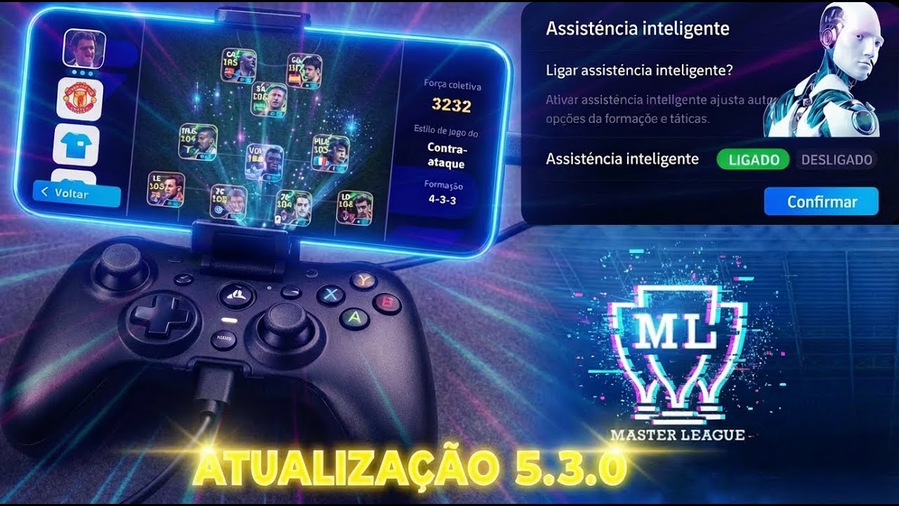 Suporte a GamePad / Master Liga e Filtro de IA no eFootball 26 Mobile