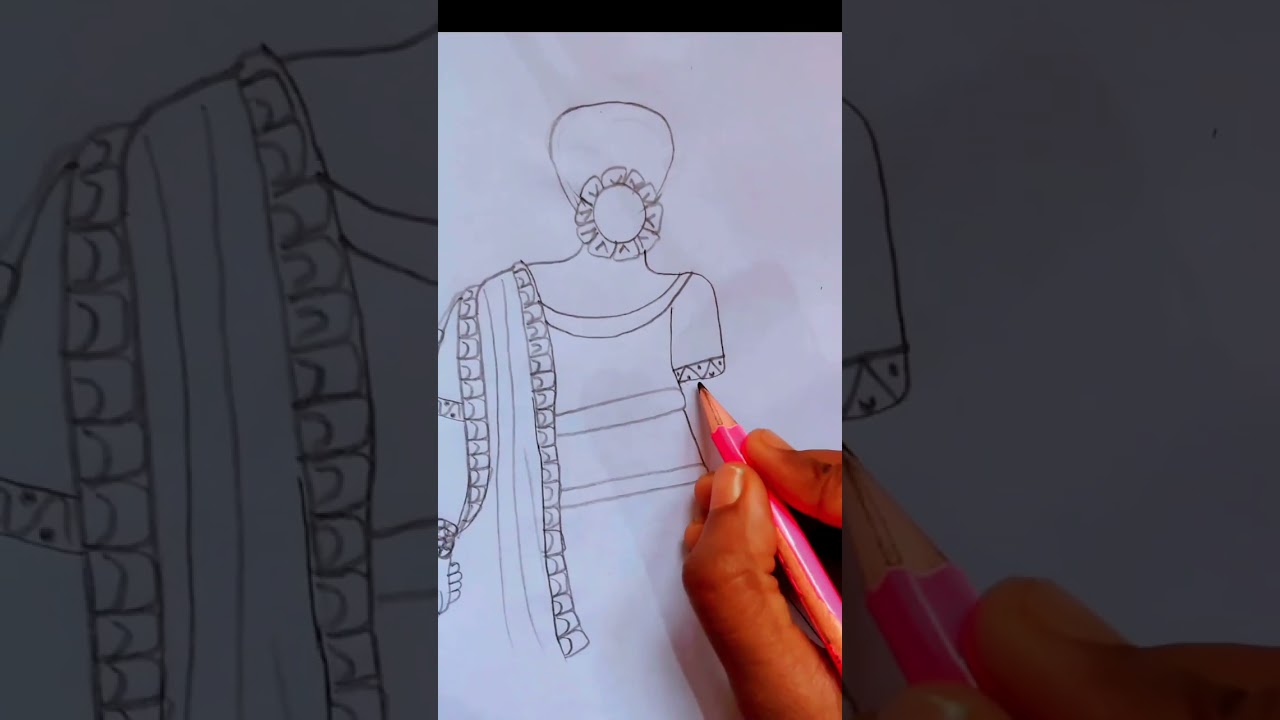 How to draw a new lehenga design for girls||Lehenga style||Hand Drawn 