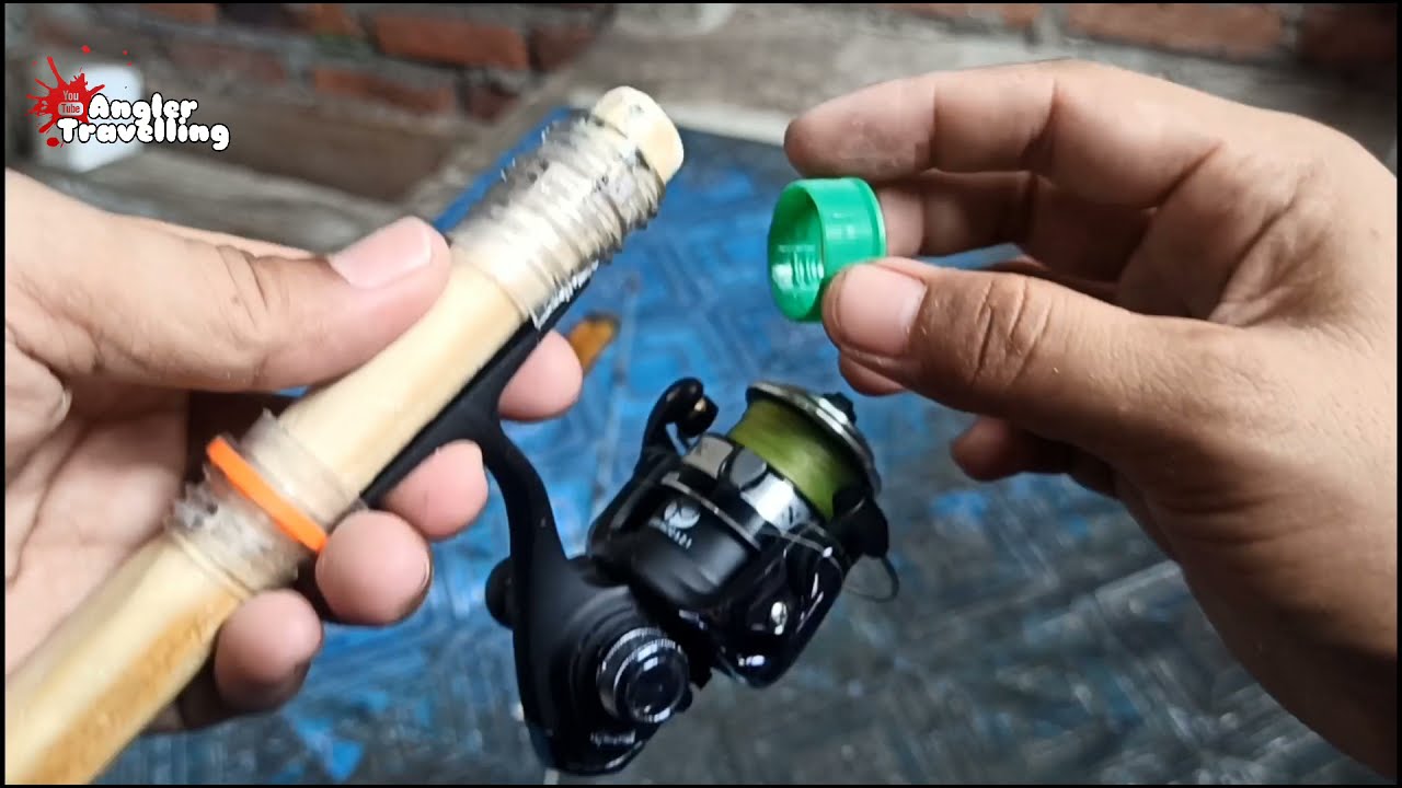 Cara membuat pancing dari tutup botol - how to make a small fishing rod from a bottle cap