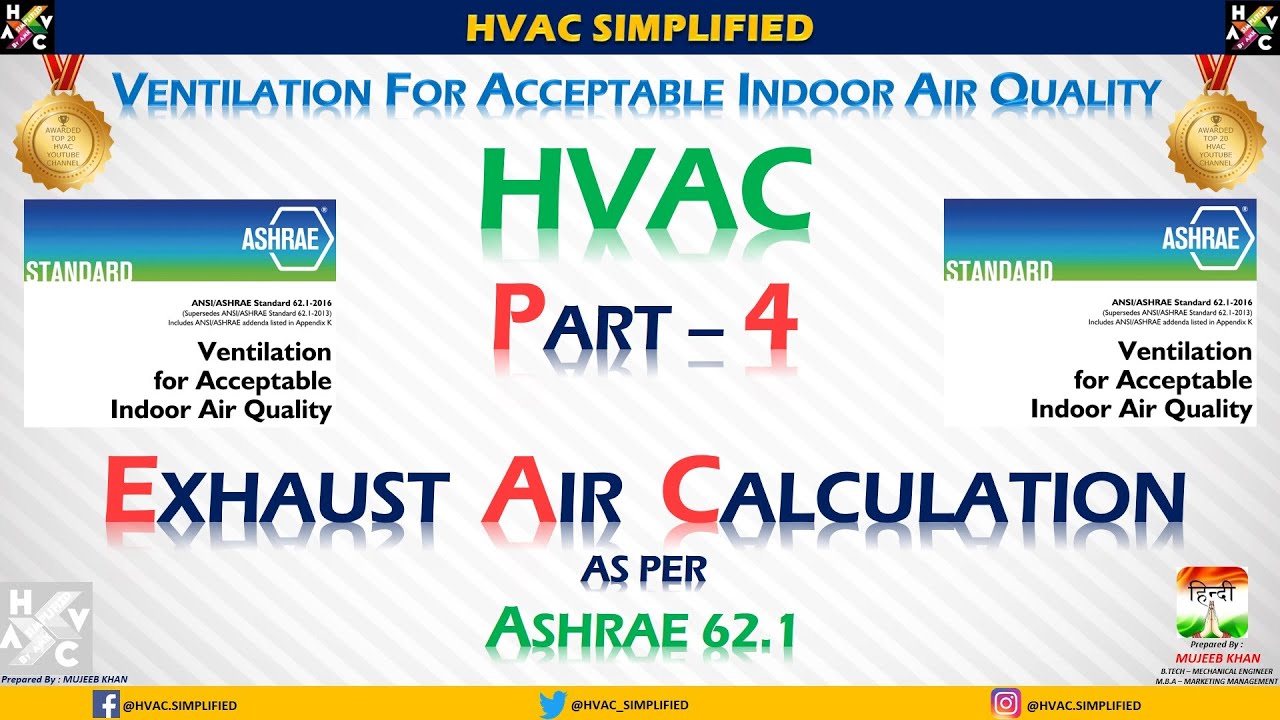HVAC Ventilation Part 4 – Exhaust Air Calculation (ASHRAE 62.1)