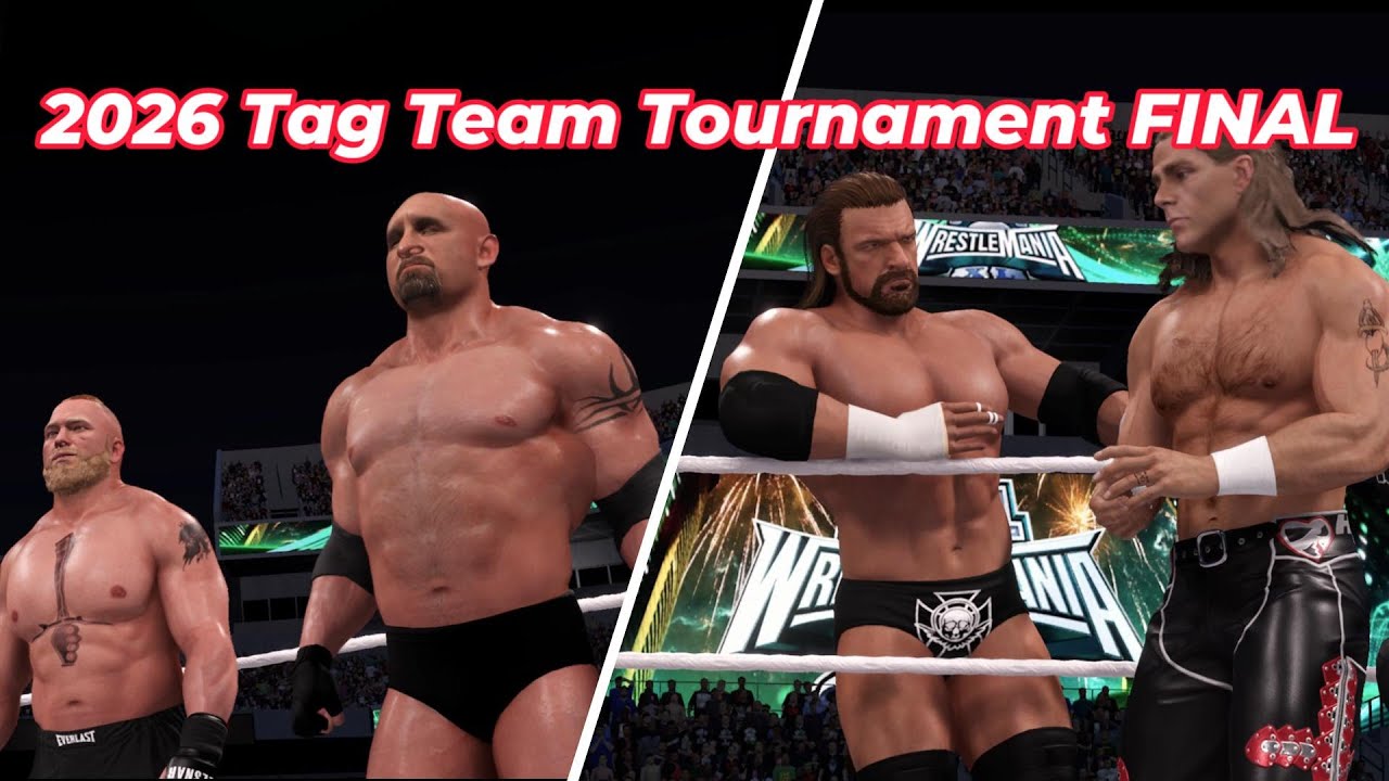 Brock Lesnar & Goldberg Vs Triple H & Shawn Micheals| 2026 Tag Team Tournament Highlights
