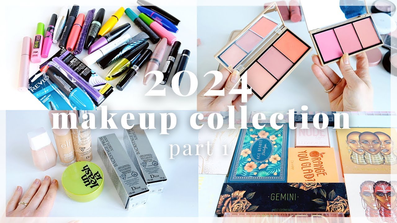 MAKEUP INVENTORY 2024 - My Full Collection part 1! Foundations, Blush, Bronzer, Mascara & Eyeshadows