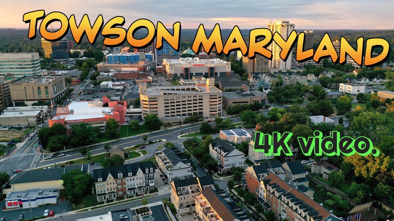 TOWSON MARYLAND/PARKVILLE BALTIMORE SUBURB 4K/ MARYLAND UNITED STATES\ STREET DRIVE.