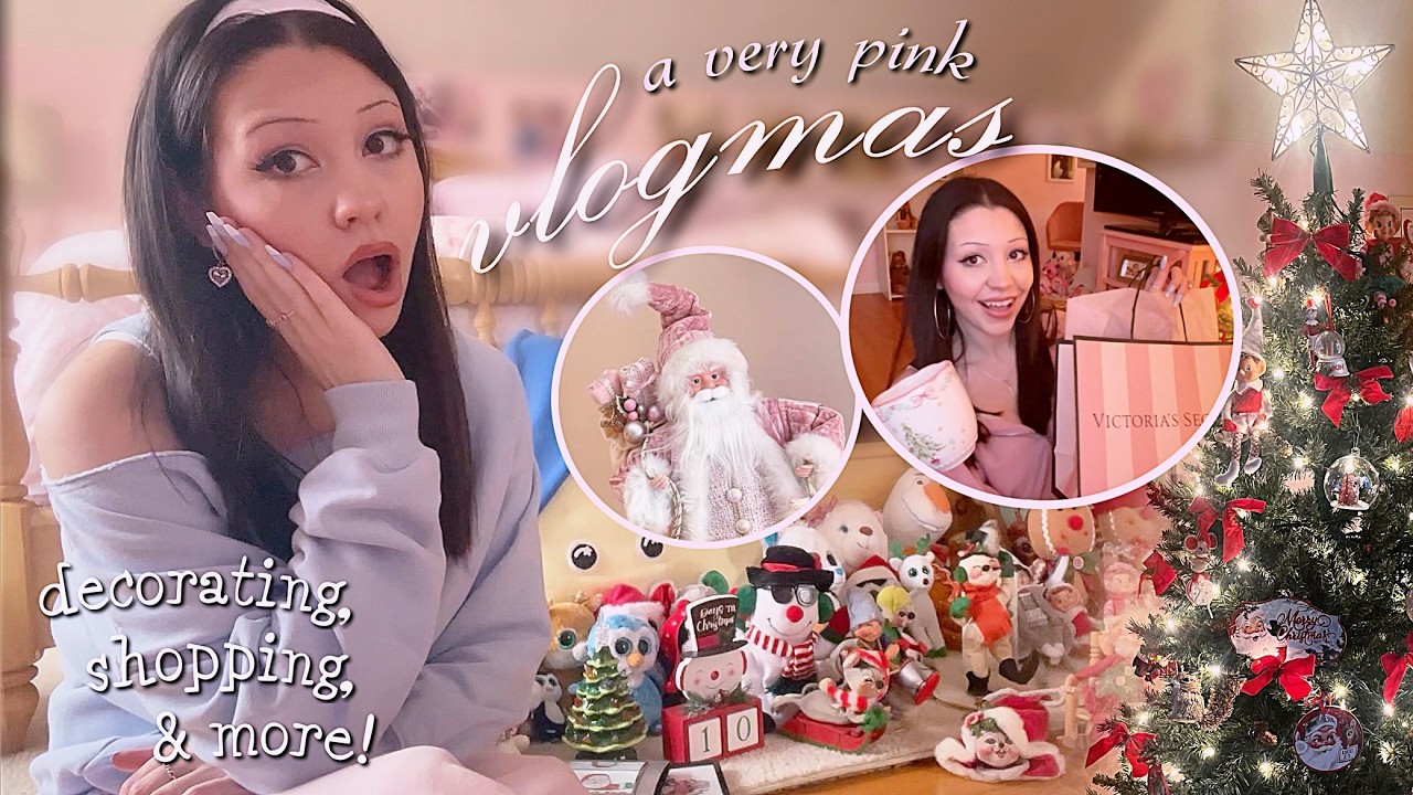 очень розовый влогмас🩰🎄 декор, шопинг, эльфы и многое другое!