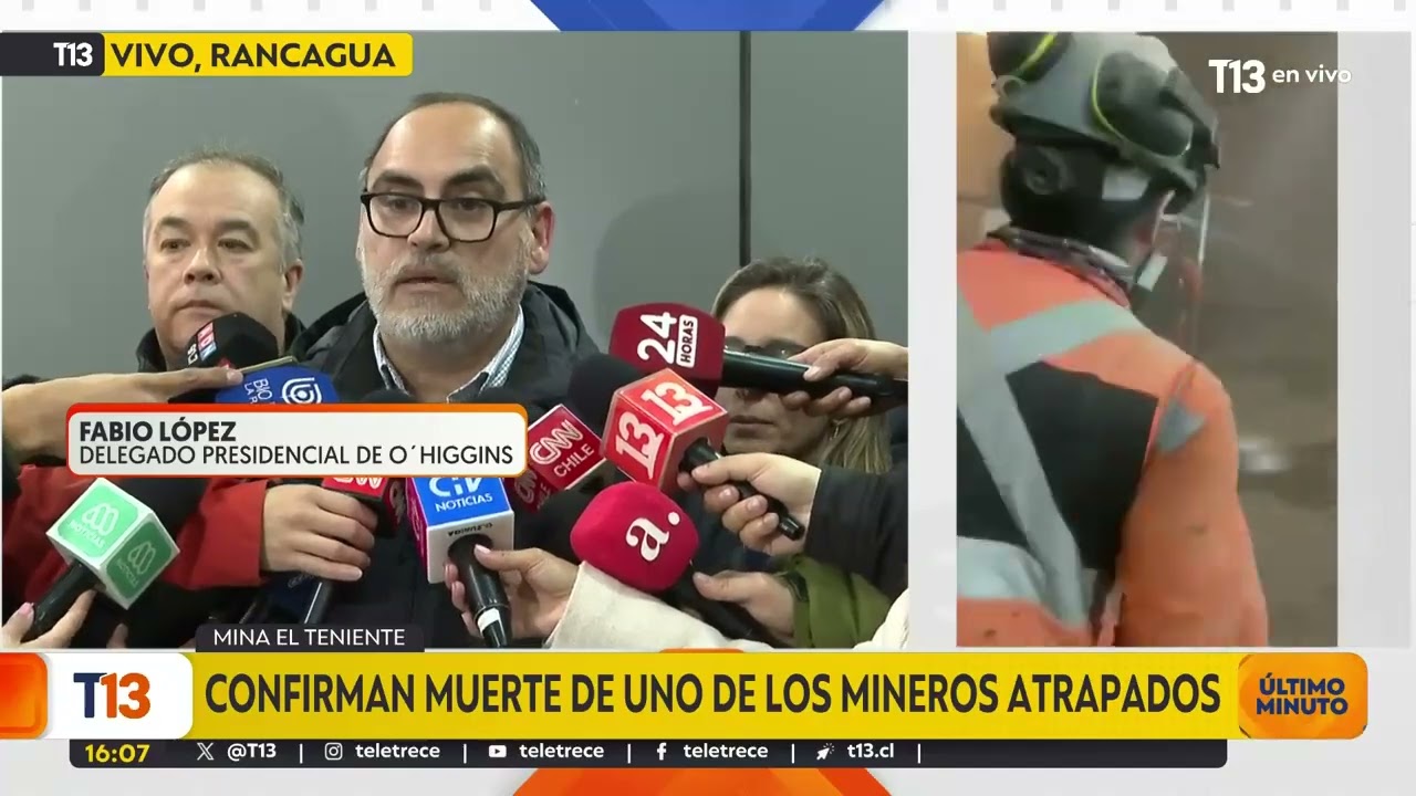 Informe completo:  Encuentran restos de uno de los mineros desaparecidos en El Teniente