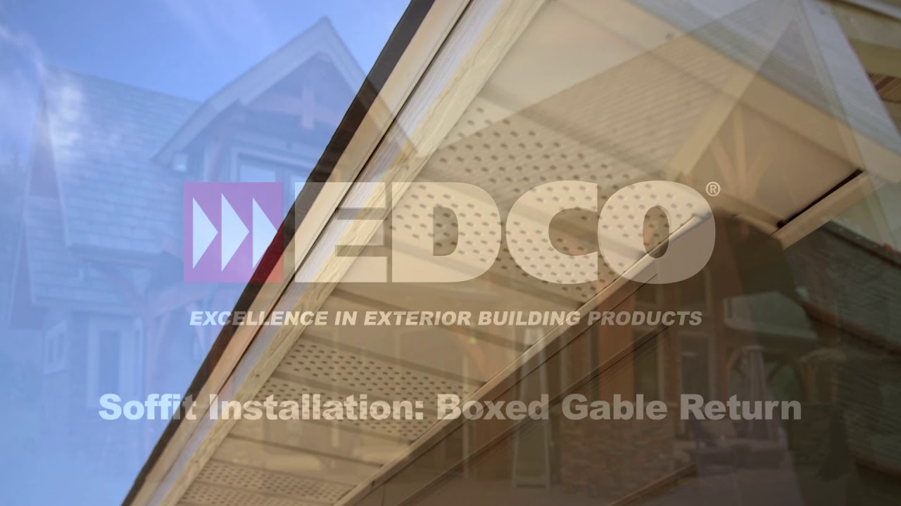 Soffit Installation: Boxed Gable Return