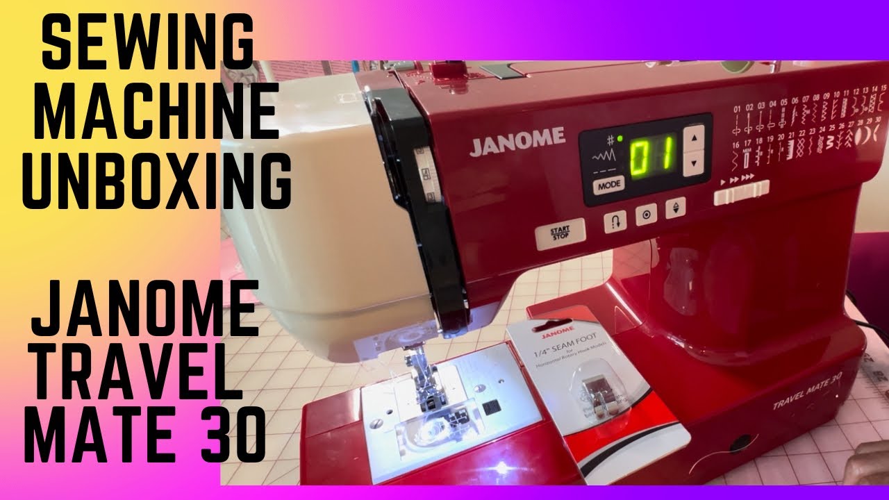 Janome Travel Mate 30 Sewing Machine (Unboxing & Testing). Very lightweight! @MsLelaStudio