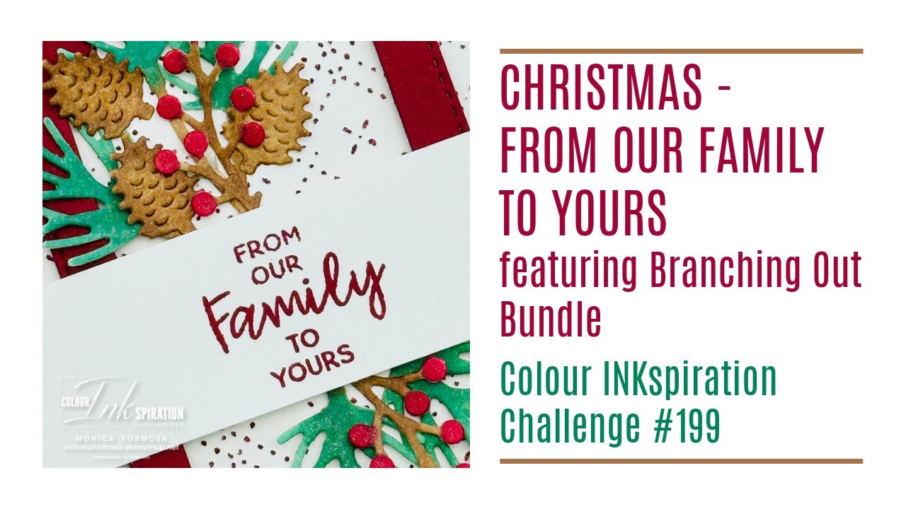 Christmas Card featuring Branching Out Bundle Colour INKspiration Challenge 