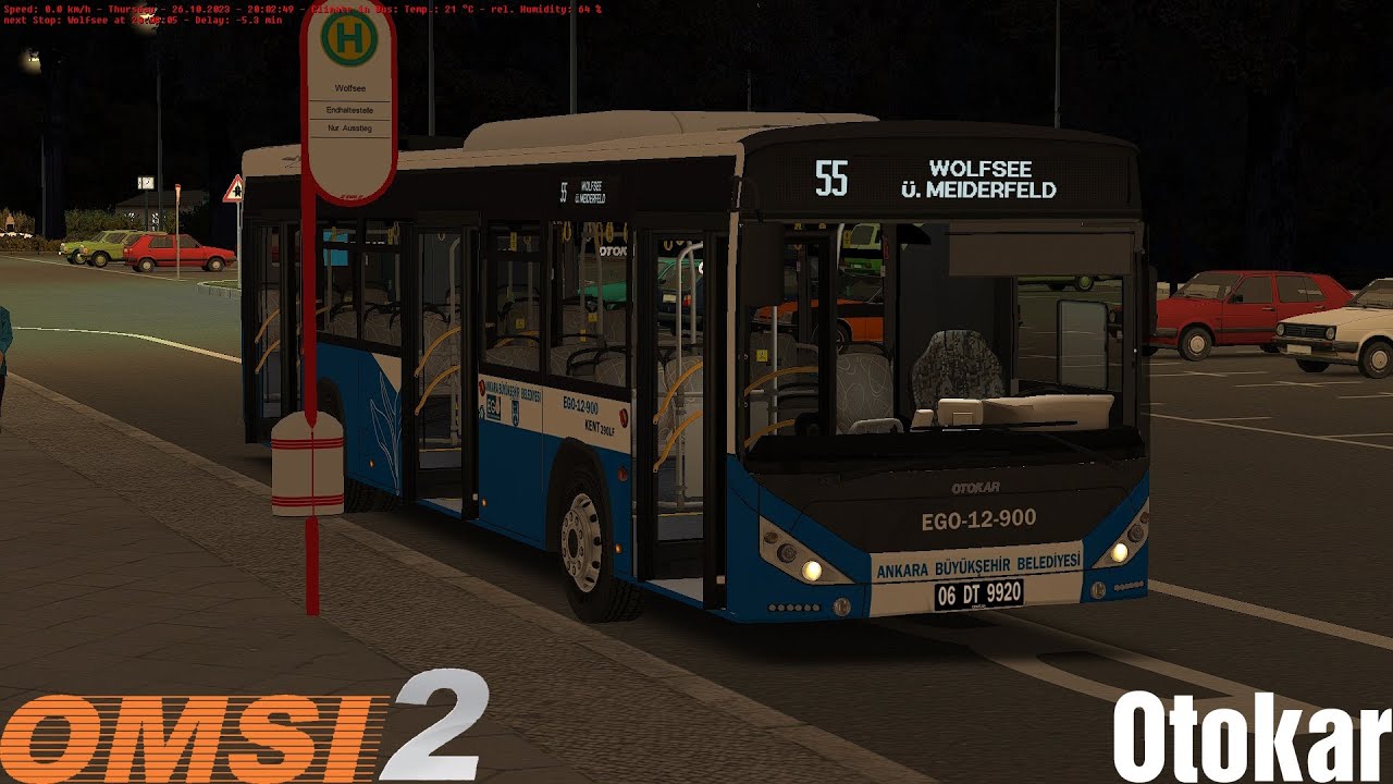 Omsi 2 - Krefrath V3.2 - Line 55 - Otokar Kent C Cummins Voith