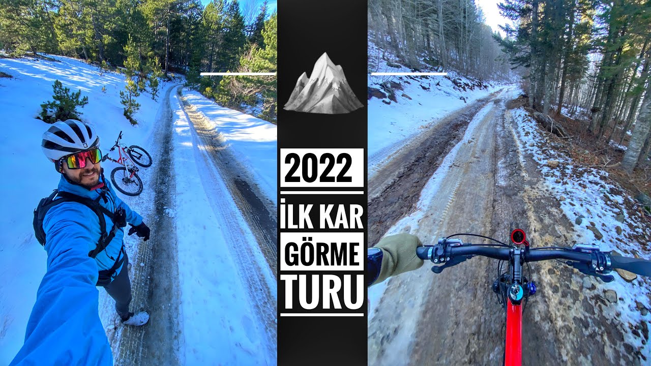 2022 ilk kar görme ⛰🚴🏼‍♂️ Karlı bisiklet turu vlog