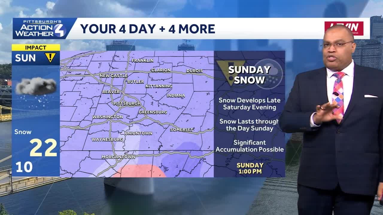 January 21 Forecast: Wednesday snow and potential significant snow Sunday in Western PA