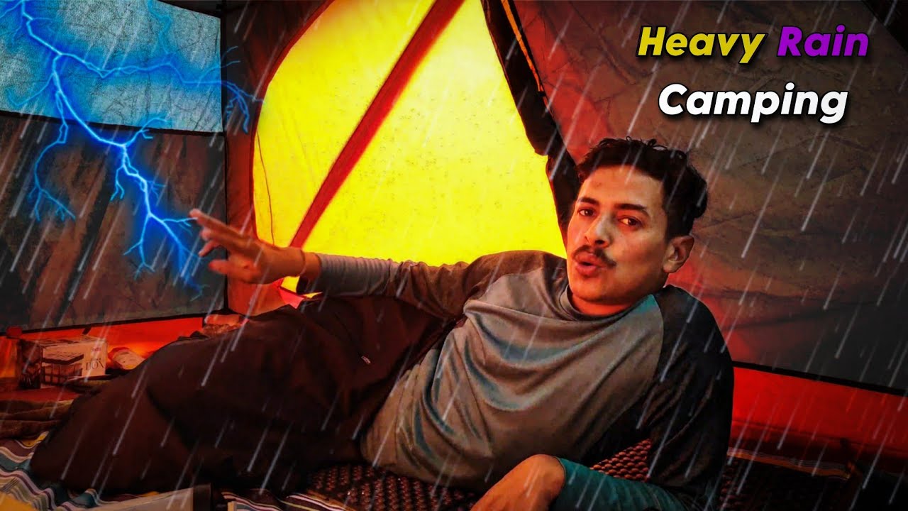 Solo Heavy Rain Camping In Uttarakhand Mountain | Rain Camping In India | Unknown Dreamer