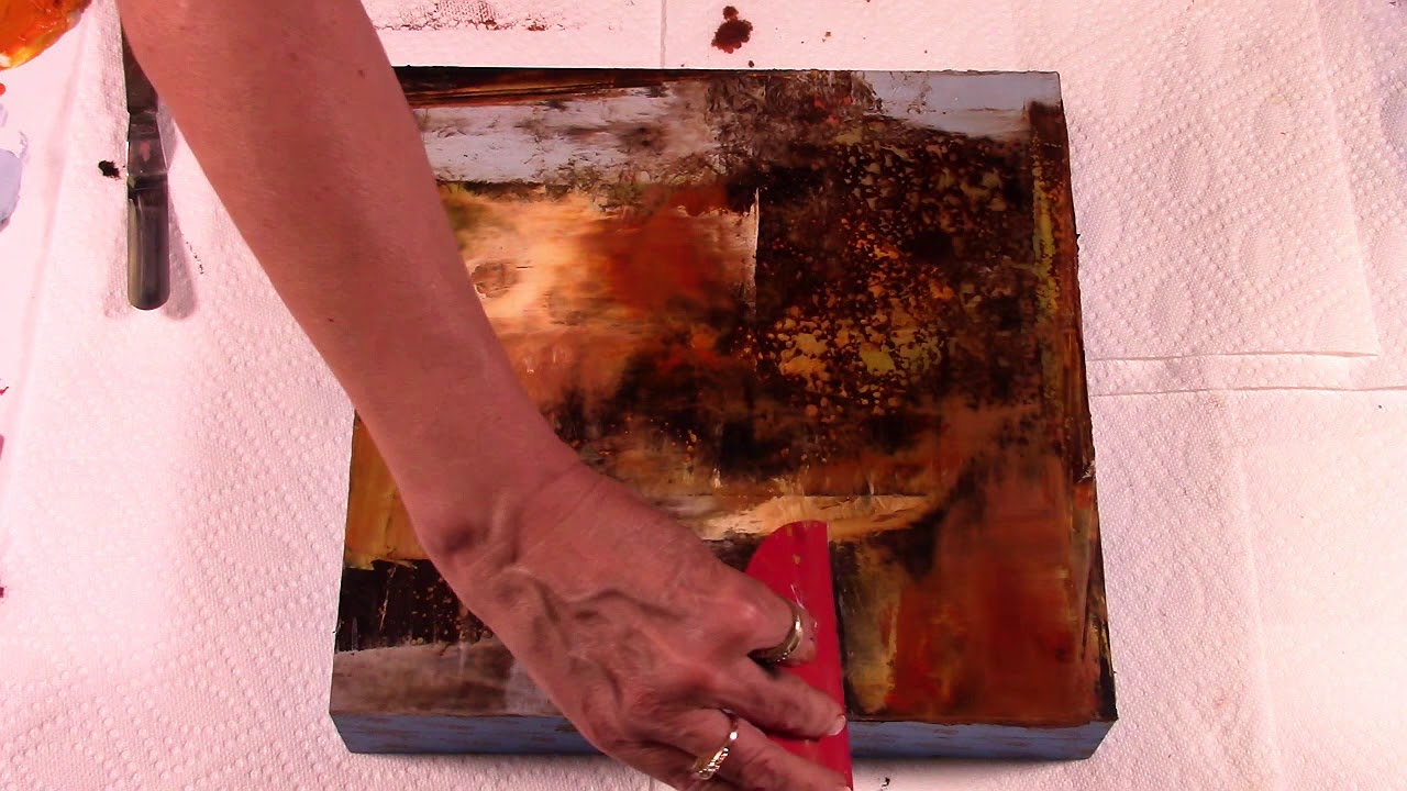 Abstract Art-Abstract Landforms-Oil/Cold Wax Demo