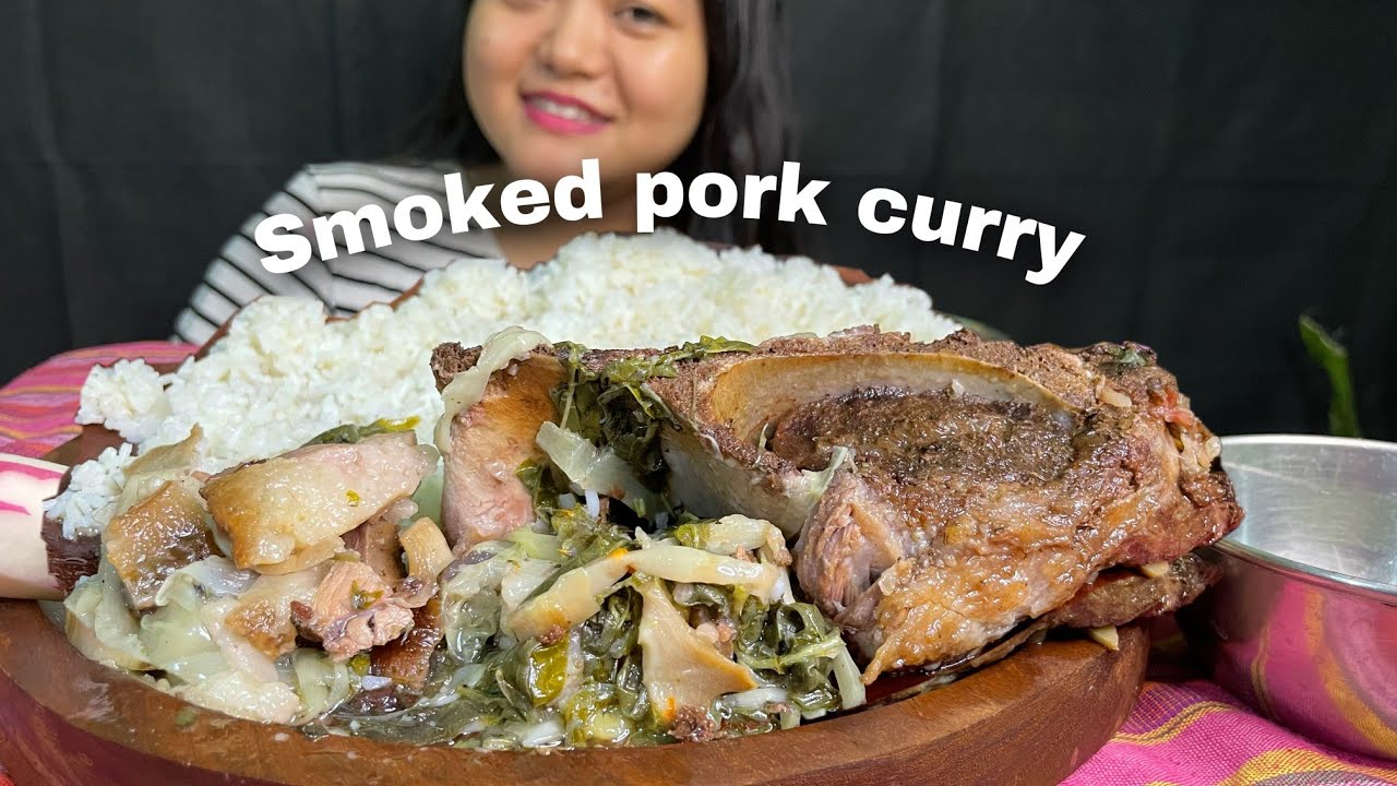 Authentic Smoke pork recipe from Arunachal😋//Hubby hit me today😭(video footage)