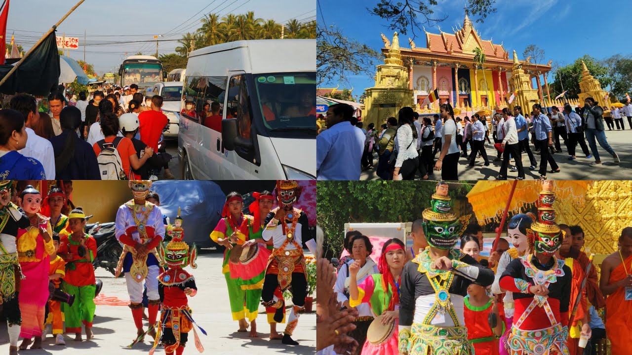 Ngày thứ 2 tiếp đón khách đến chùa sleng thmey. Lễ khánh thành kiết giới sima ngôi chánh điện mới