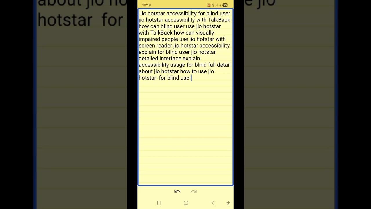 Jio hotstar accessibility in interface for blind player setting control quality and audio languages 