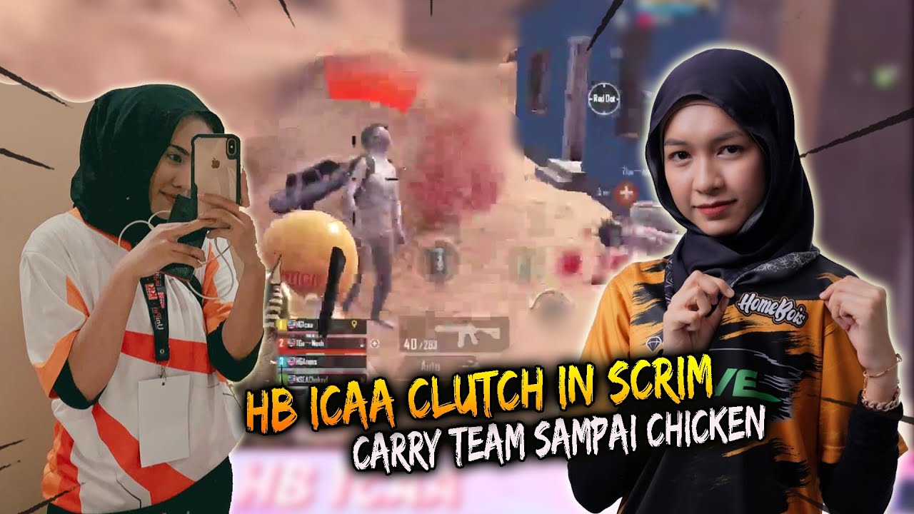 24 KILL !! FATIN AMISA CLUTCH KAT SCRIM CARRY TEAMMATE SAMPAI CHICKEN | HG ICAA GAMEPLAY