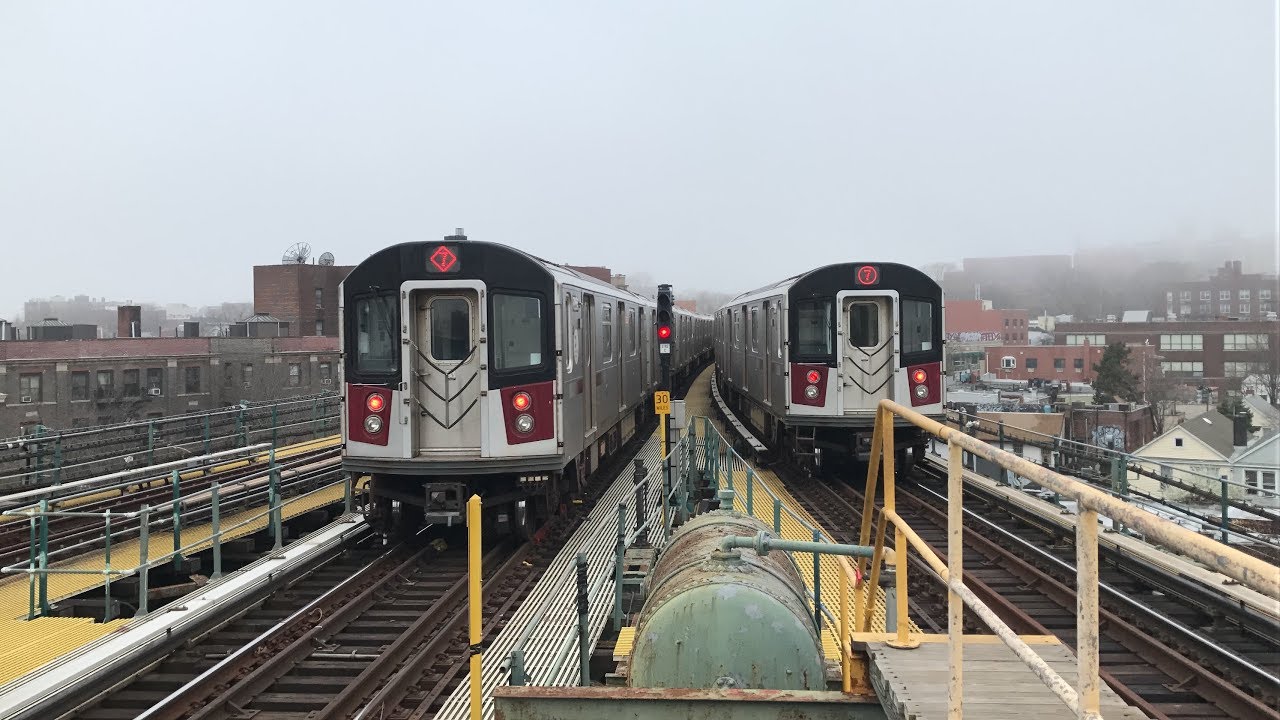 MTA New York City Subway Morning Rush Hour R188 7 Trains w/ CBTC Signalling (4/9/19)