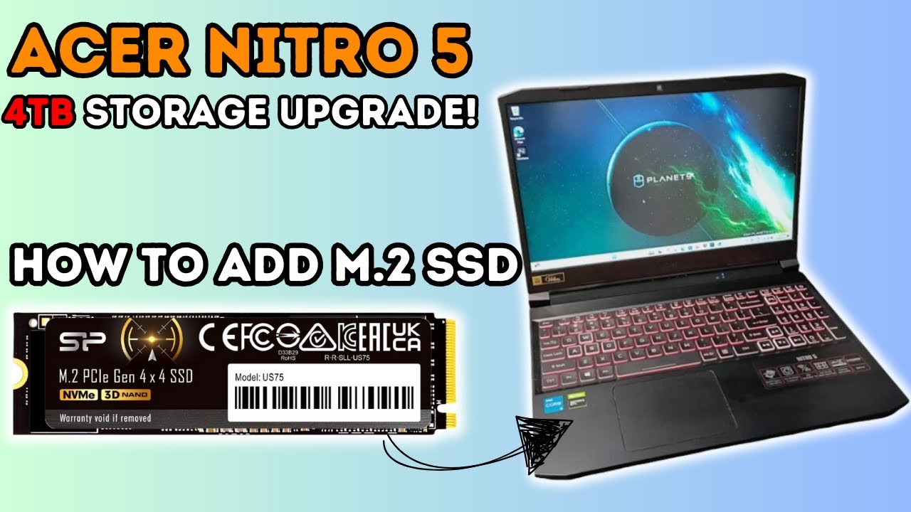 ACER Nitro 5 M.2 SSD Upgrade - How to add more storage space to your Nitro 5 laptop!