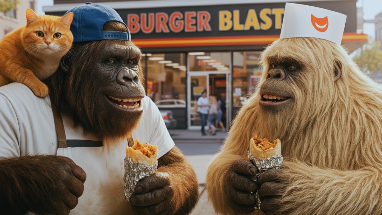 Bigfoot, Yeti and a Cat Get Jobs at a Fast Food 🍔 | The Hardest Day Ever